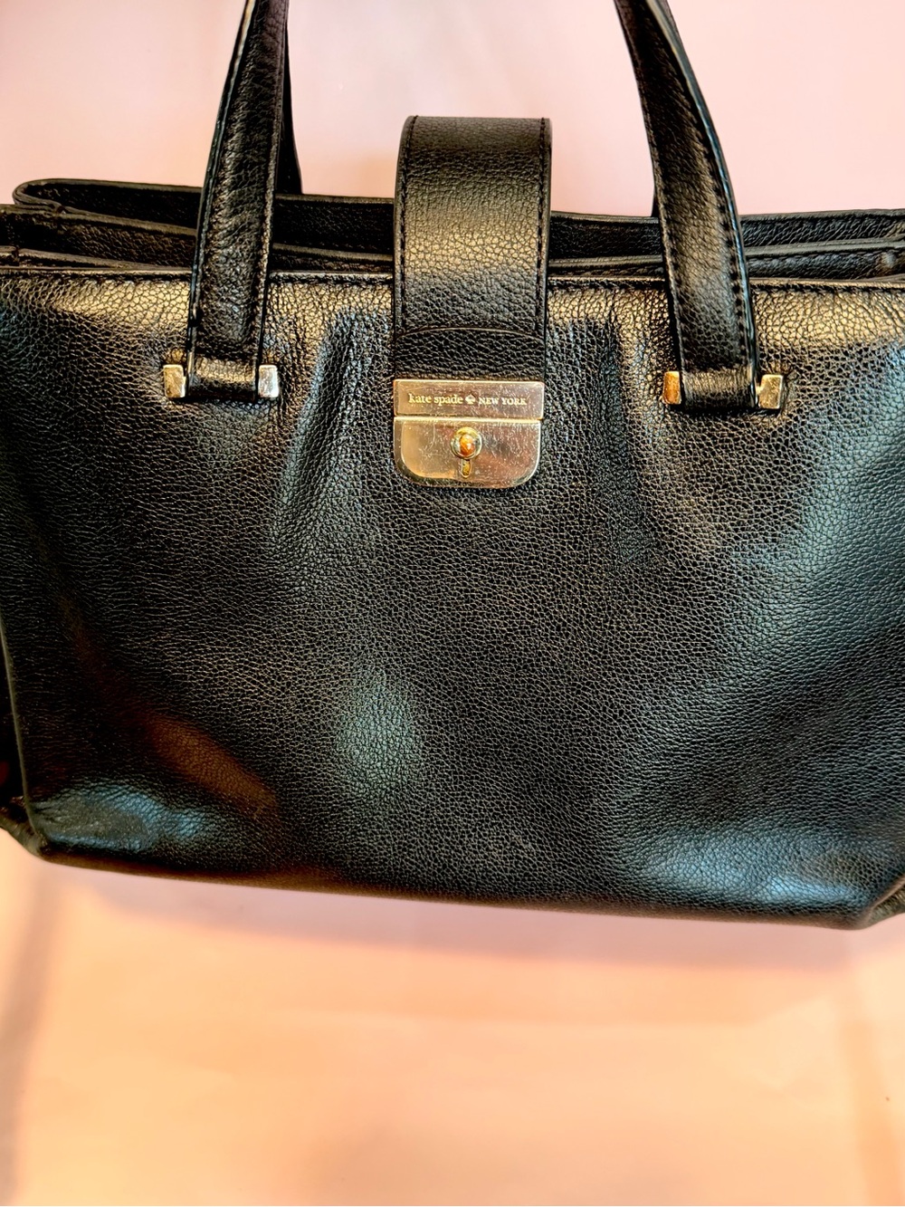 kate spade Black Pebbled Leather Top-Handle Briefcase - Picture 2 of 15